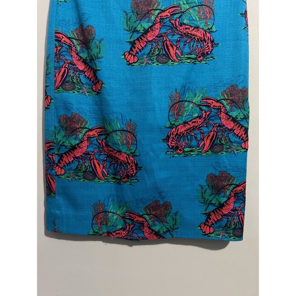 J.Crew Skirt Women’s Size 4 No. 2 Pencil Lobster Print Grasscloth AO728 - Picture 6 of 14